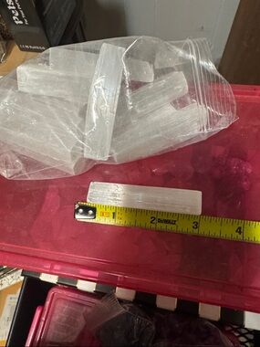 Selenite Crystal Stick - Clear White Polished Wand